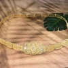 ceinture caftan pour femmes arabes, chaîne de taille de mariage marocain, longueur réglable, couleur or, accessoires du palais européen