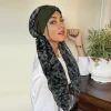 casquette turban pré nouée pour femmes, imprimé floral, hijab musulman, chapeau de chimio contre le cancer, couverture de perte de cheveux, foulard de tête, bandana extensible, nouvelle collection 2025