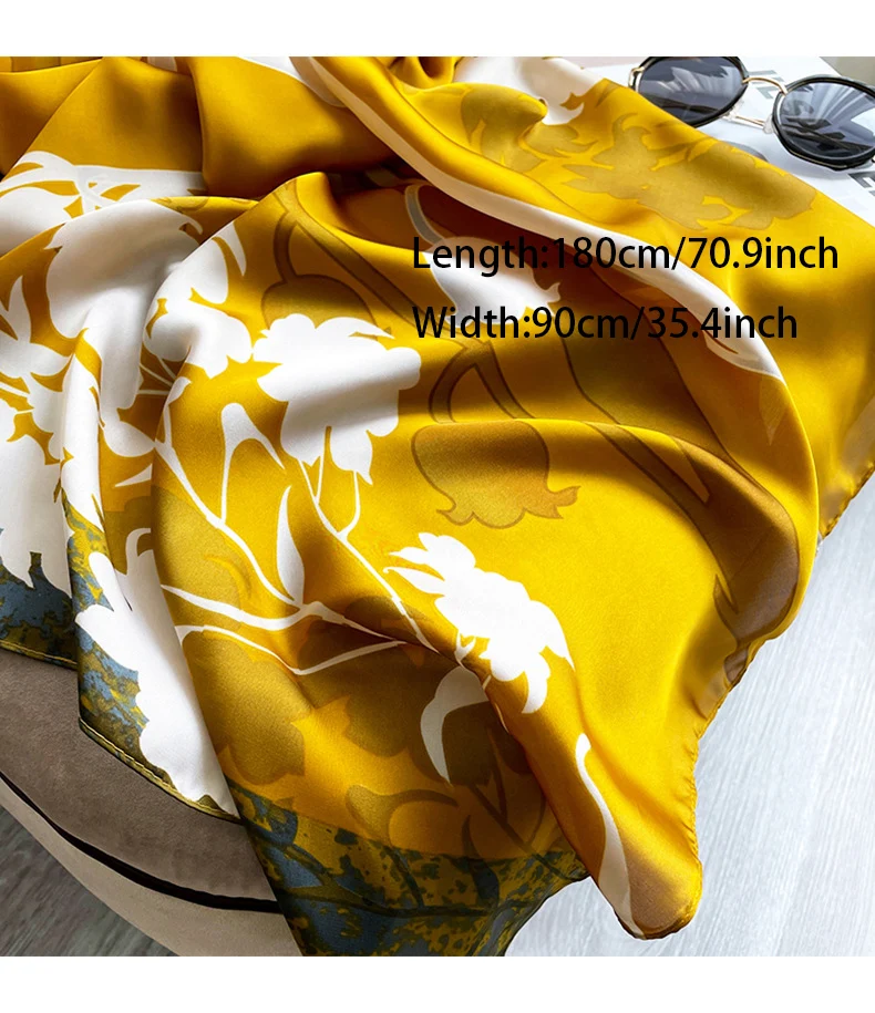 Châle en Satin de soie multicolore pour femmes, enveloppe Hijab, écharpe Pashmina, Turban islamique, Tippet, nouveau Style, étoles, châles, 2024