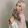 Écharpe longue en mousseline de soie pour femmes malaisiennes, hijab brillant de qualité supérieure, châle froissé, écharpe de sauna respirante islamique féminine