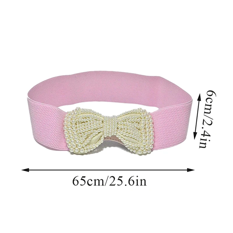 ceintures élastiques élégantes à grand nœud pour femmes, mode large ceinture latérale, robe, jupe, manteau, vêtements, décoration exquise