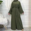 abaya femmes robes longues musulmanes caftan ouvert africain dubaï turquie 2 pièces ensemble de luxe islam maroc vêtements caftan mode modeste