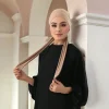 nouvelles bretelles foulards hijab instantané écharpe pour femmes châle extensible plaine bandeau musulman mode longues enveloppes islam turban