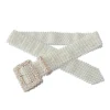 ceinture tressée pour femmes, tendance, personnalité, perle atmosphérique, boucle carrée, large, décorative, nouvelle collection 2022