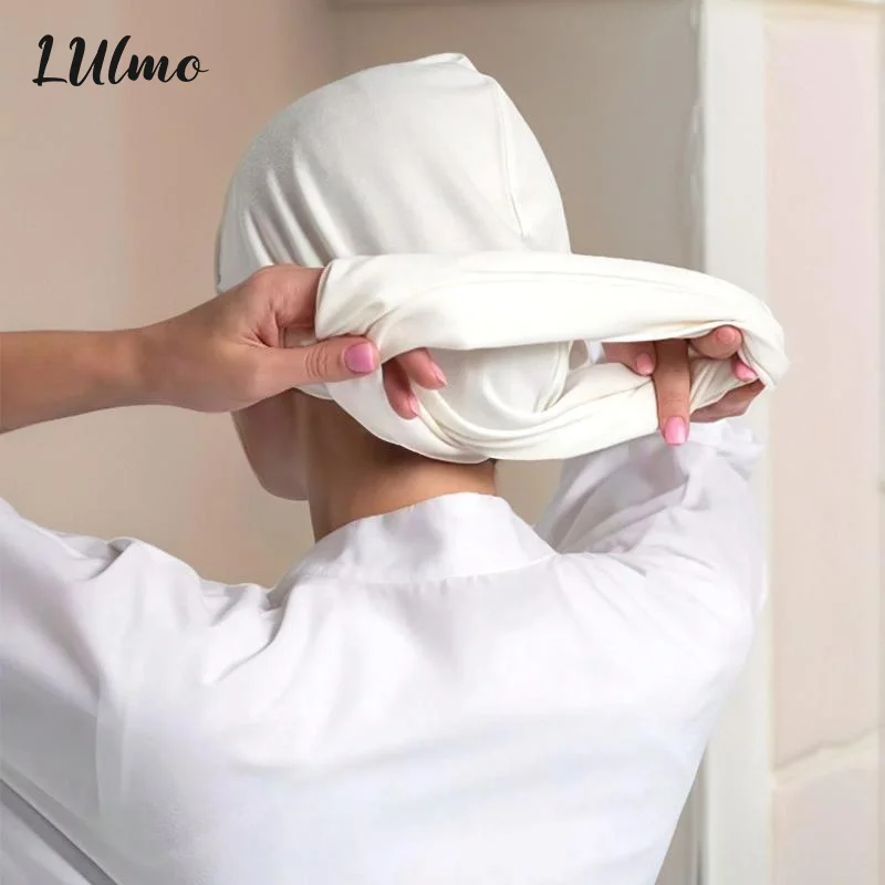 maillot modal premium hijab instantané musulman sous écharpe casquettes coton extensible turban casquette islamique sous écharpe bonnet foulard bandeau