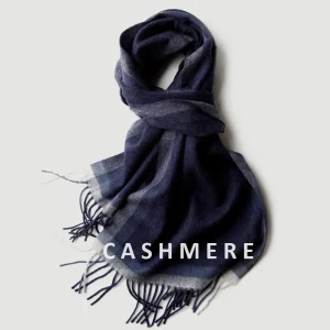 Écharpe rayée 100% cachemire pour hommes, châle chaud et doux pour le cou, pour homme d&rsquo;affaires, luxe, haute qualité, 185x32cm, hiver