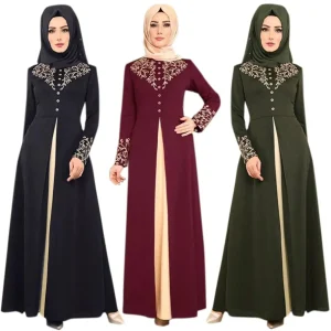Robe musulmane femmes mode Abaya dubaï Appliques turquie femmes élégantes longue