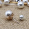 broches à double perle en fibre de phosphore pour femmes, épingle à robe pull, épingles de sûreté, bijoux de cheminée, 1 pc