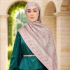 Écharpe de Style ethnique imprimée de luxe, longue écharpe Hijab en Jacquard avec pompon, Bandana enveloppant, châle pour femmes