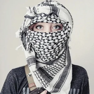Écharpe Hijab à carreaux légère pour hommes et femmes, foulard arabe du désert, foulard tactique doux de randonnée, Turban unisexe, châle militaire