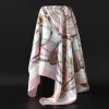 injplanchers f foulard de sauna vintage quatre saisons pour femme, Écharpe de cheveux, hijab, bandana de luxe, 90x90cm