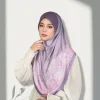 nouveau populaire élégant en mousseline de soie hijabs femmes tête enveloppement carré écharpe mode imprimé fleuri diamant turban casquette