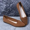 chaussures plates d'été à bout pointu pour femmes, chaussures décontractées respirantes, légères, confortables, à semelle souple, tissées à la mouche, grande taille, 2025