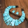 ensemble de bijoux tendance en résine acrylique colorée, collier et boucles d'oreilles pour femmes, accessoires de fête, cadeaux, nouvelle collection