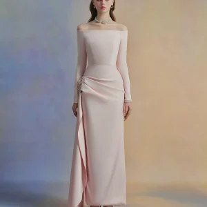 Robe personnalisée pour occasions spéciales Ypmwzx, gaine Bateall, longueur cheville, robe de remise de diplôme