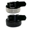 Pyramide mode Rivet ceinture hommes et femmes clouté ceinture Punk Rock avec boucle ardillon livraison directe noir