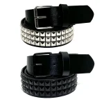 Pyramide mode Rivet ceinture hommes et femmes clouté ceinture Punk Rock avec boucle ardillon livraison directe noir