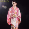 peignoir kimono traditionnel japonais pour femme, pyjama imprimé floral populaire, nouvelle collection