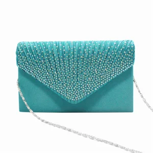 Pochette en ruban de diamant pour femmes, sac à main de soirée, de bal, léger, de luxe, pour une pièce, pour fête, mariage, boîte de nuit
