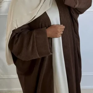 Abaya-Robe longue en velours côtelé pour femmes musulmanes, caftan marocain éducatif, robes de soirée, optique Eid, Cadigan, Dubaï, automne Abaya-Robe longue en velours côtelé pour femmes musulmanes, caftan marocain éducatif, robes de soirée, optique Eid, Cadigan, Dubaï, automne