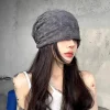 chapeau ample décontracté, bonnet de couleur unie, soins capillaires, bonnet de nuit, couvre chef, turban hijab, pour l'extérieur