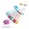 Épingles de sûreté en acier inoxydable, 8 pièces, éblouissent, soie colorée, hijab, grande écharpe, bricolage, couture, outil de fabrication de robes, accessoires pour vêtements