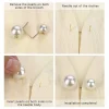 lot de 8 épingles en perles pour vêtements, écharpe, jupe et robe sécurisées et réglables, accessoires de mode avec imitation de pois