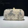 Pochette en perles de cristal pour femmes, sac à main de luxe, sac de soirée brodé, sac de mariage pour patients initiés, ZD1529