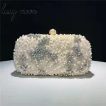 Pochette en perles de cristal pour femmes, sac à main de luxe, sac de soirée brodé, sac de mariage pour patients initiés, ZD1529