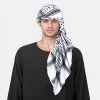 foulard en polyester imprimé islamique pour hommes, couvre chef arabe, hijab, turban, couvre chef arabe pour femmes, vêtements musulmans, turban de prière