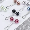 10/30 pièces foulard multicolore perle broches clips u forme hijab écharpe dame musulman écharpe châle clips écharpe broches broche accessoires