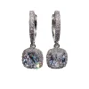 boucles d'oreilles en argent 925 avec pierres précieuses et diamants pour femmes, bijoux en cristal, goutte d'oreille, cadeau d'anniversaire