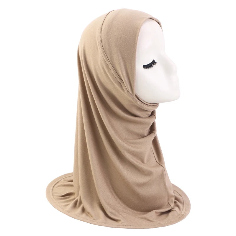 foulard enveloppé en coton modal, châles hijab musulmans pour femmes, écharpe unie, foulard fin d'été, turban islamique, bandeau
