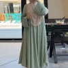 abaya femmes robes solide mince jalabiya eid 2025 ramadan marocain islam robes largos arabe longue robe dubaï abayas caftan