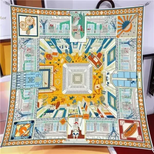 Petite écharpe professionnelle de couleur unie, populaire, à la mode et polyvalente, nouvelle écharpe imprimée rétro pour femmes, vente chaude