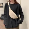 sacs de ceinture en velours côtelé décontractés pour femmes, sac banane à la mode, sac de taille banane, sac à main de hanche, sac à bandoulière de poitrine, poche