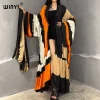 winyi moyen orient abaya femme musulmane abaya dubaï luxe auto ceinturé femmes vêtements d'été robe kimono vêtements de plage couvrir