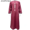 hommes musulmans à manches longues robe pull aman abaya jubba thobe pour hommes saoudien arabe caftan islam vêtements rayer robe afghan mâle