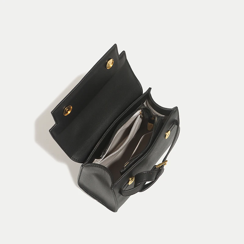 Sac à Main noir classique de marque pour femmes, petit Sac à bandoulière en cuir Pu solide avec poignée courte, Sac haut de gamme de styliste Bosas