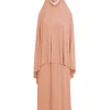 abaya ensemble de vêtement de prière musulmane pour femme, robe hijab formelle, vêtements islamiques, dubaï, turquie, namaz, ensembles musulmans longs, 208.ken