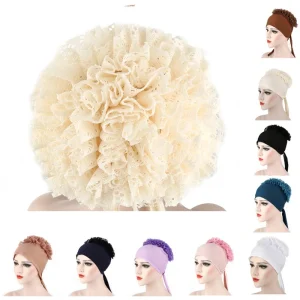 Femmes Hijabs Turban grande fleur tissu élastique bandes de cheveux chapeau bonnet dames musulman solide perte de cheveux écharpe casquette cheveux accessoires Femmes Hijabs Turban grande fleur tissu élastique bandes de cheveux chapeau bonnet dames musulman solide perte de cheveux écharpe casquette cheveux accessoires