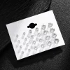 nouveau 12 paire/pack blanc brillant boucles d'oreilles de mariage ensemble pour femmes hommes cristal bijoux accessoires oorbellen bijoux boucles d'oreilles