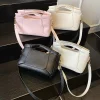 sac à main noir pour femmes, sac classique à motif lichee, sac à bandoulière de qualité, pochette en cuir pu, fourre tout de grande capacité