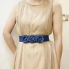 ceinture cintrée à la taille florale élégante – ceinture élastique extensible pour robes et styles