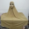 hijab musulman de 120x110cm pour femme, turban islamique arabe instantané, surdimensionné, solide, longue Écharpe de sauna, une pièce