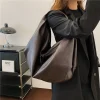 grands sacs à bandoulière noirs pour femmes, grand sac de shopping hobo, couleur unie, sac à main en cuir souple de qualité, fourre tout de voyage pour dames