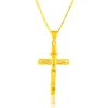 nouveau collier en or 24k pendentif croix collier plaqué or bijoux pour hommes et femmes cadeau