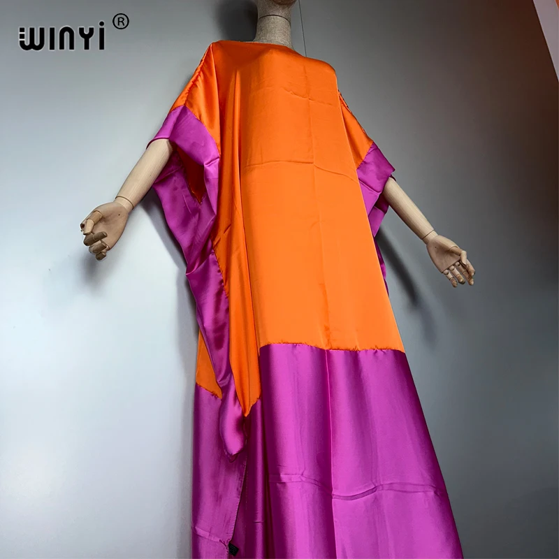 winyi vacances robe de soirée abaya dubaï luxe femme caftan ample femme musulmane vêtements longue vers le bas robes africaines pour femme
