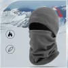 hiver chaud hommes corail polaire casquette écharpe cou laine masque facial mode unisexe sport chapeau femmes écharpe