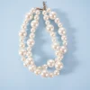 colliers de perles de luxe pour femmes, double tour de cou élégant simple, goutte d'eau, bijoux de banquet de mariage